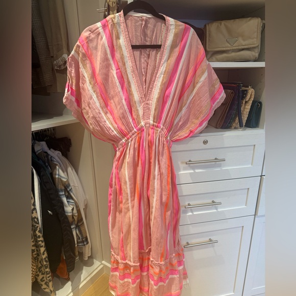 Lemlem Other - Lemlem Pink and White Striped Swim Coverup